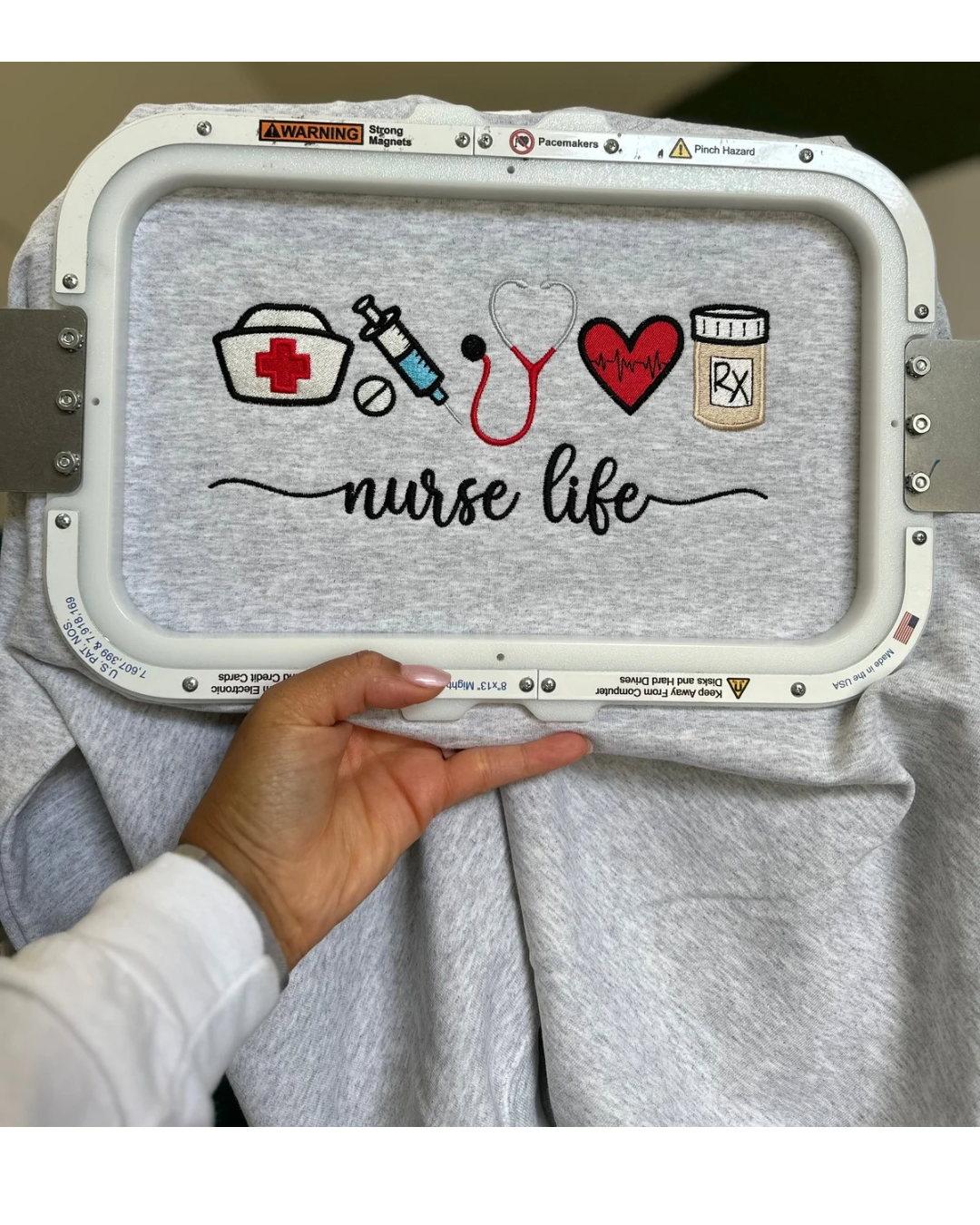 Nurse Life Embroidered Icon Sweater