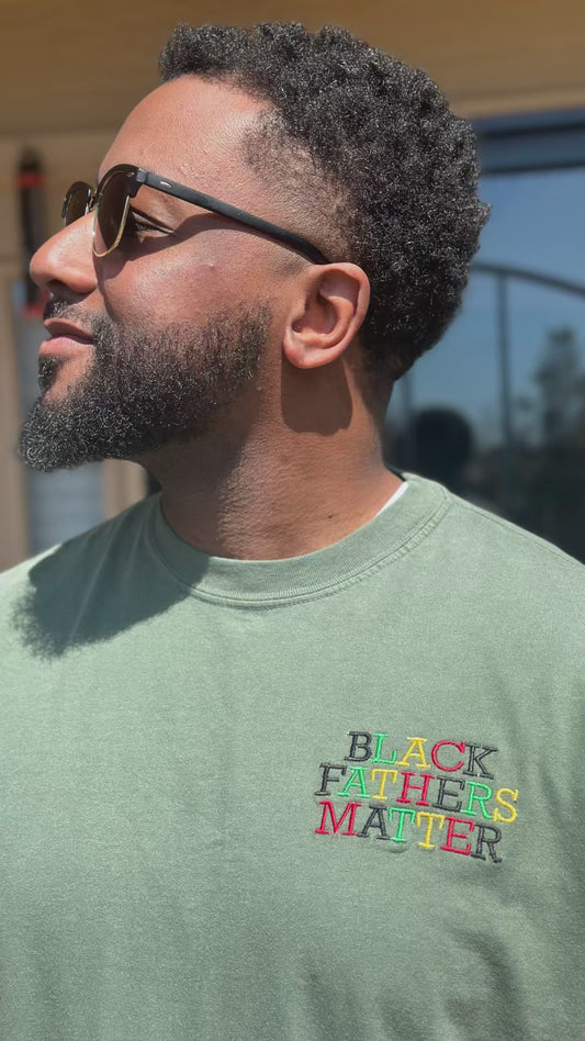 Black Fathers Matter Embroidered Shirt