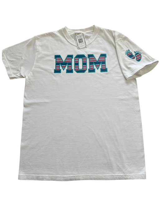 MOM Embroidered Receiving Blanket Pattern Shirt