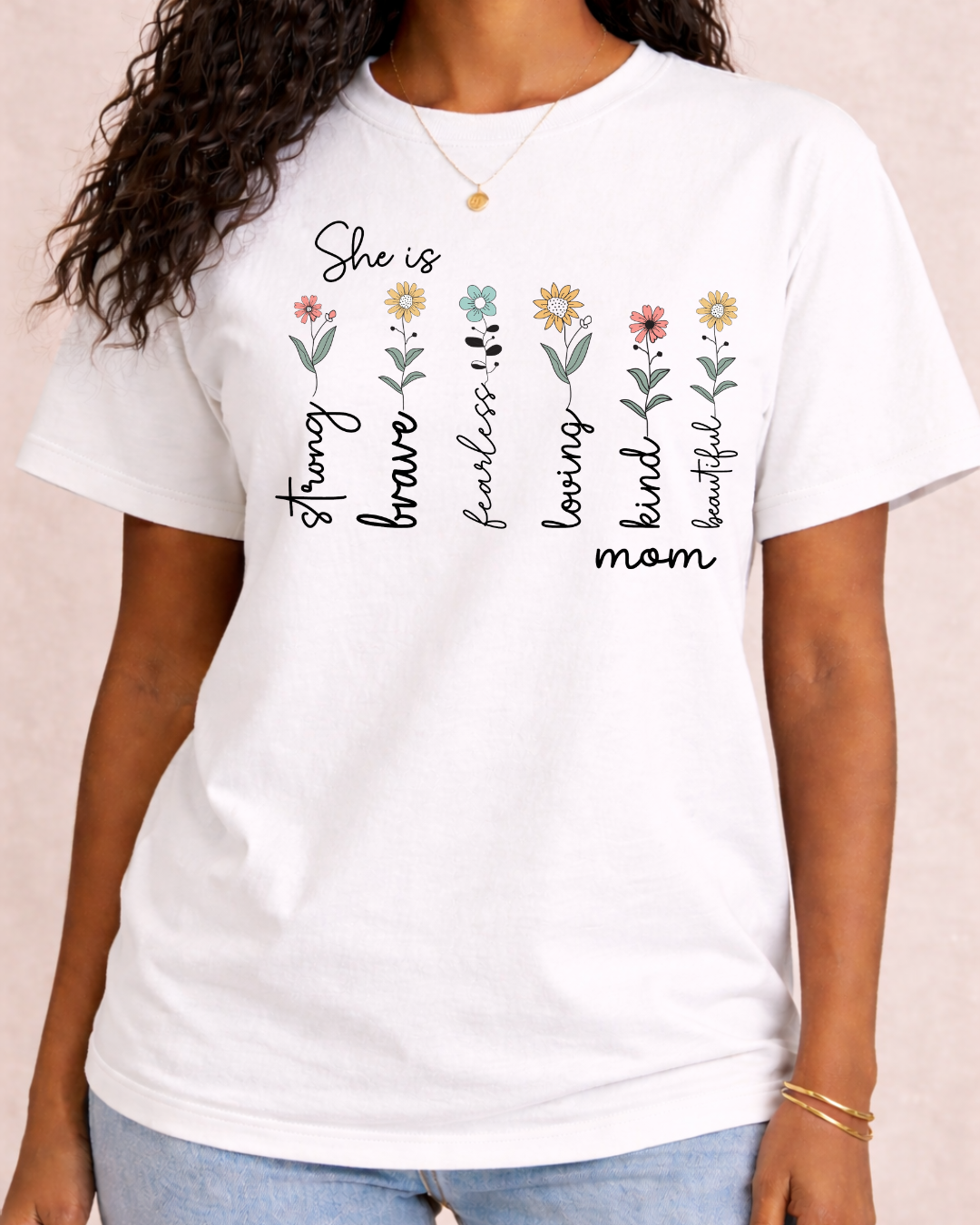 "She Is" Mama Shirt -  Comfort Color C1717 Graphic T shirt
