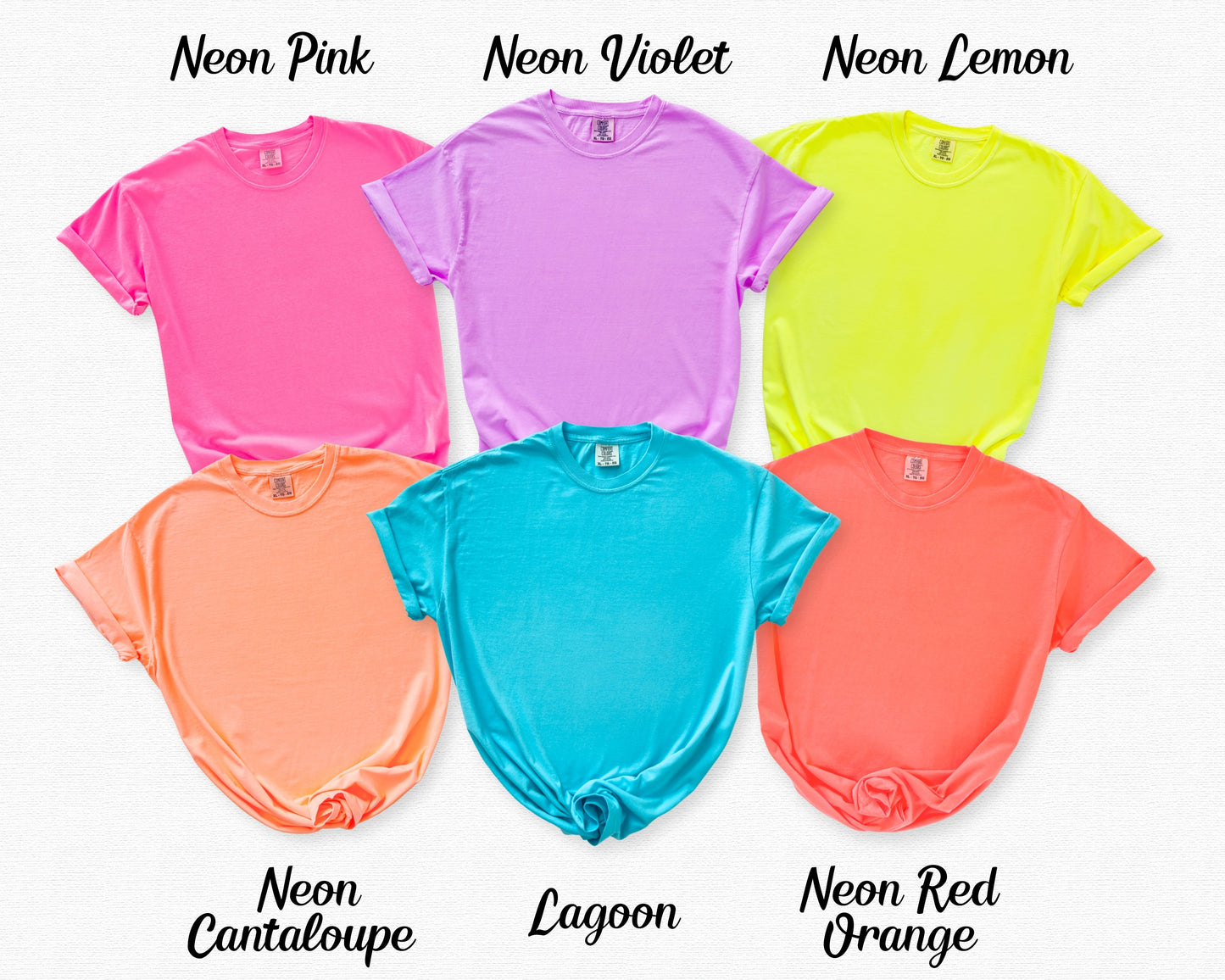 Personalized Nurse Left Chest Farmhouse Script Embroidered Neon Comfort Colors C1717 Shirts