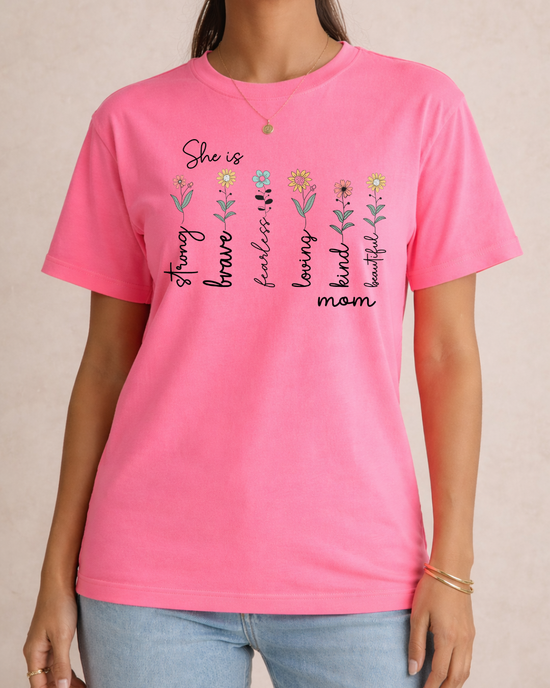 "She Is" Mama Shirt -  Comfort Color C1717 Graphic T shirt