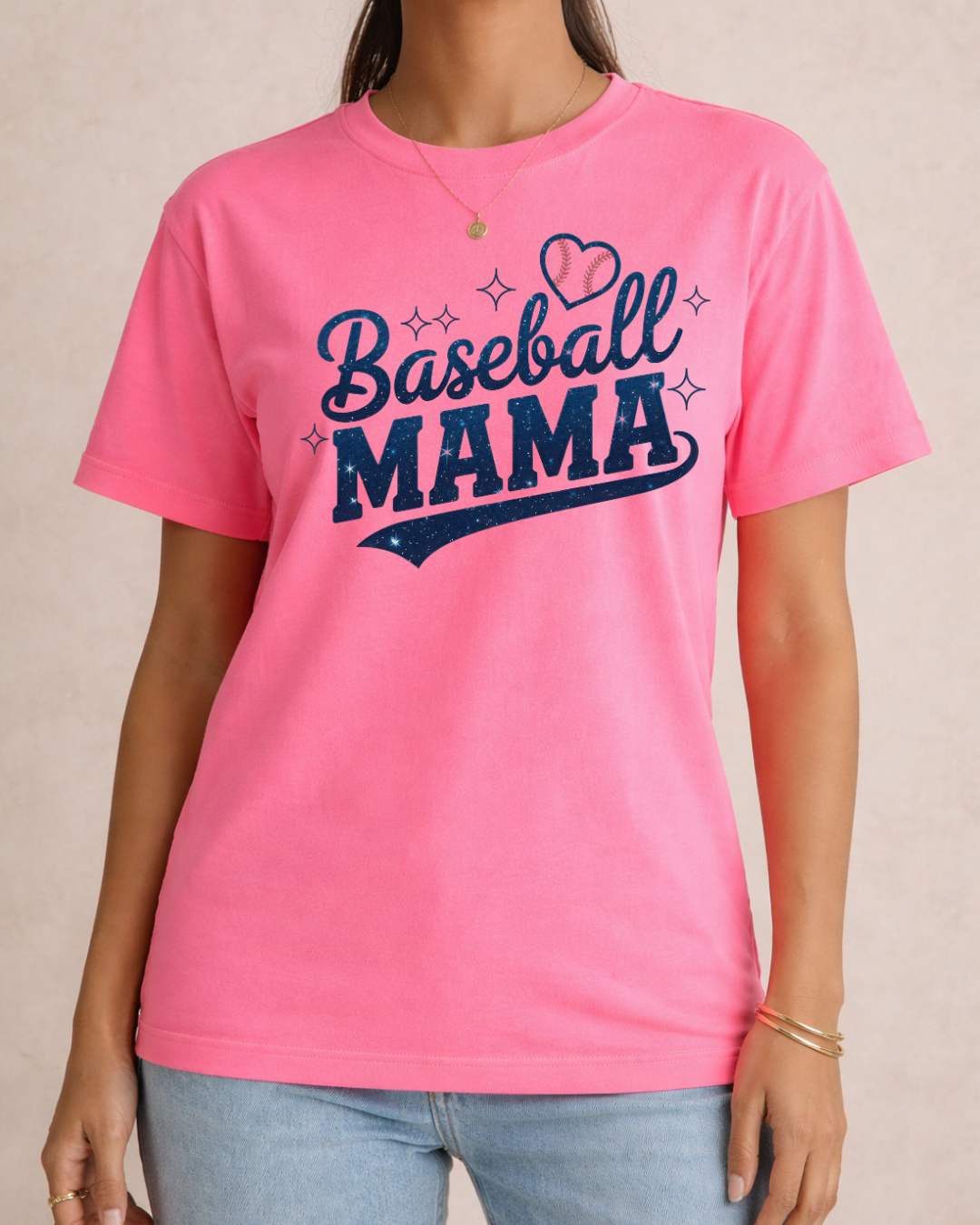 Retro "Baseball Mama" T -  Comfort Color C1717 Graphic T shirt