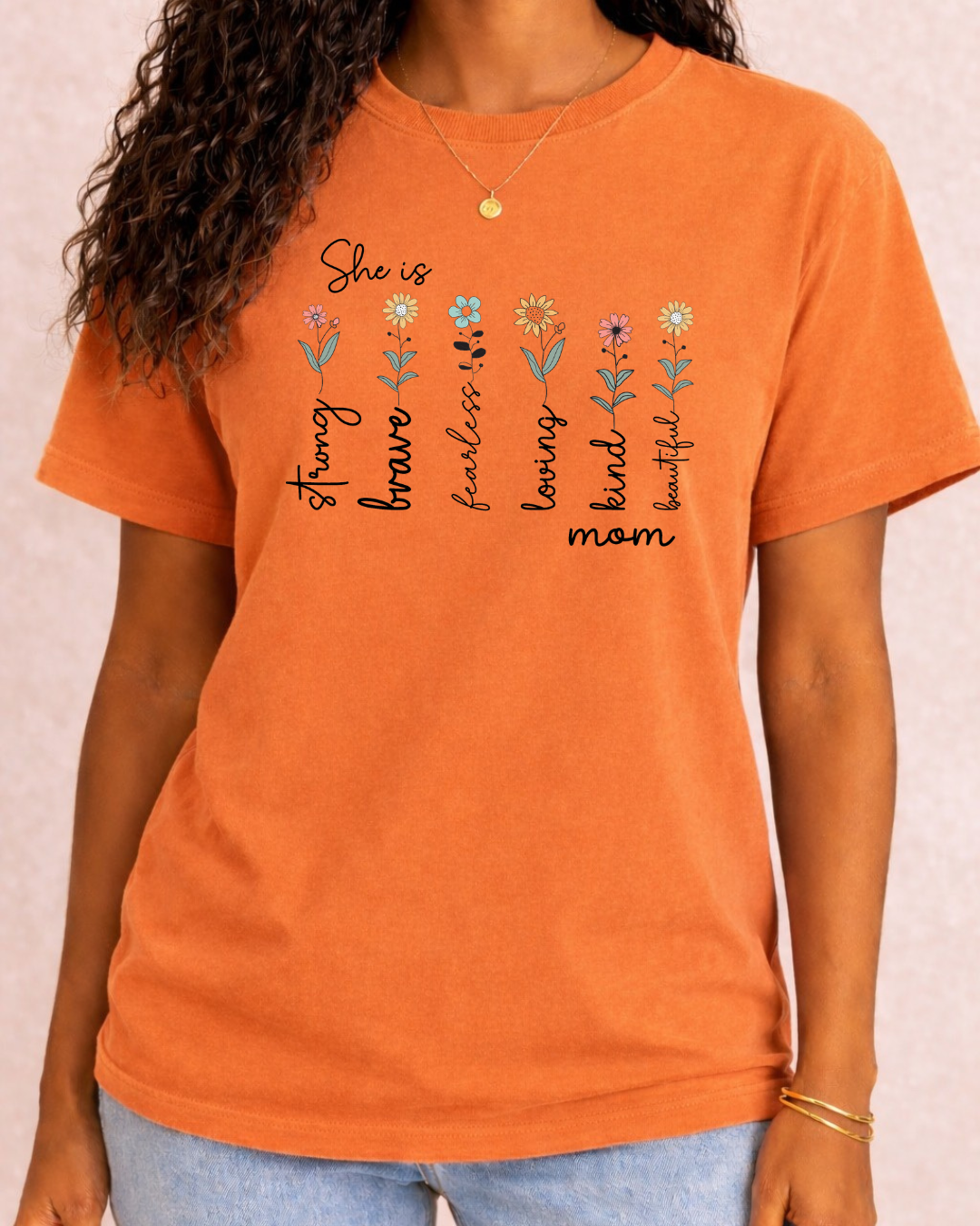 "She Is" Mama Shirt -  Comfort Color C1717 Graphic T shirt