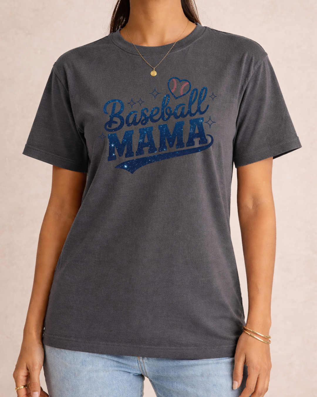Retro "Baseball Mama" T -  Comfort Color C1717 Graphic T shirt
