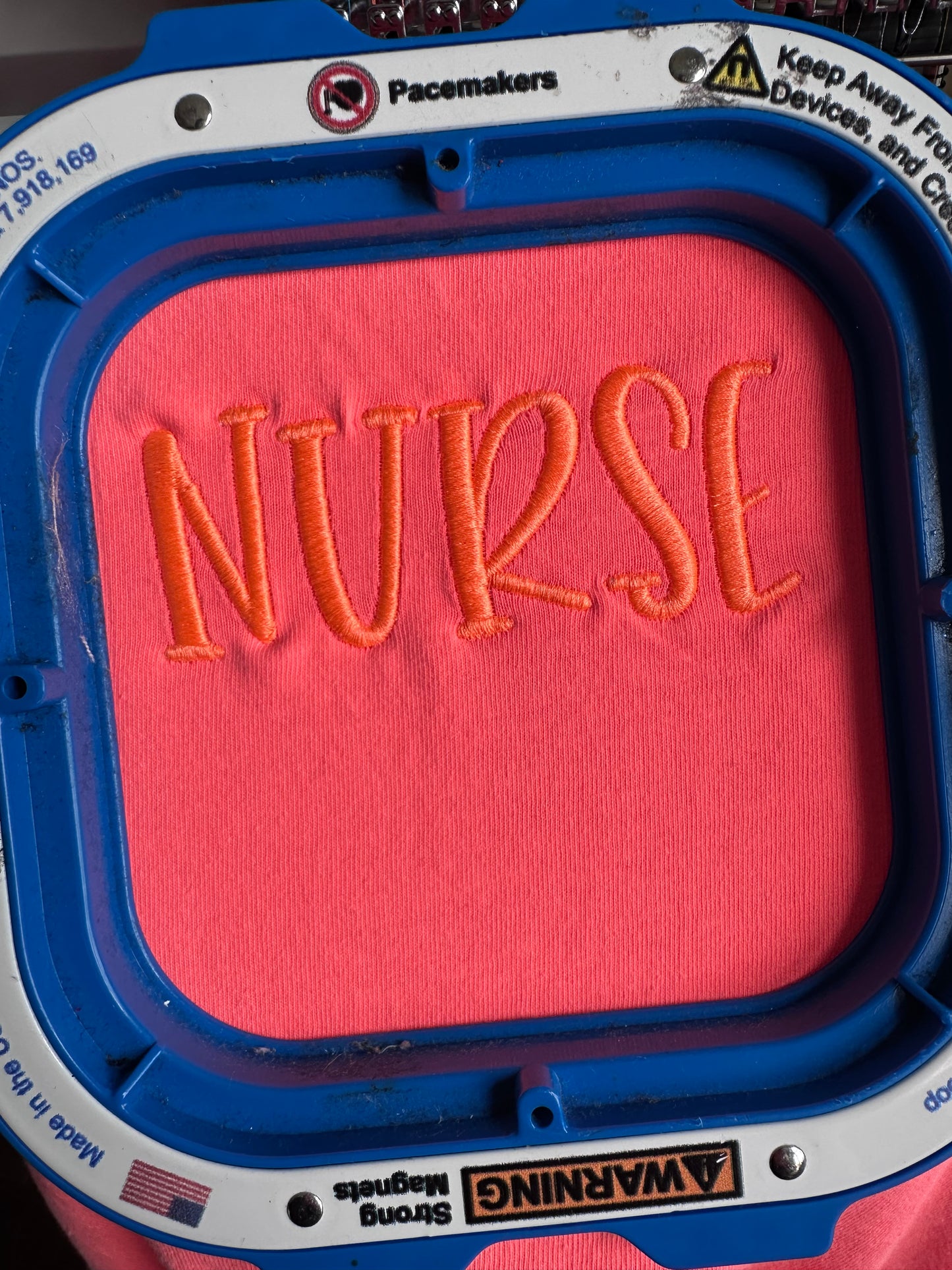 Personalized Nurse Left Chest Farmhouse Script Embroidered Neon Comfort Colors C1717 Shirts