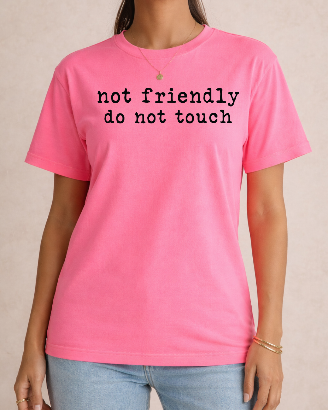 Not Friendly Do Not Touch Sarcastic T -  Comfort Color C1717 Graphic T shirt