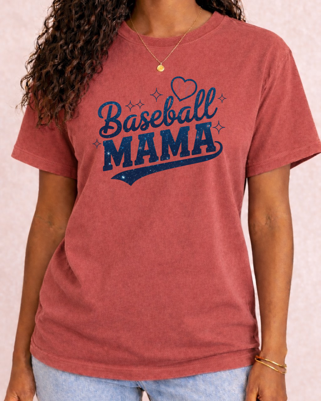 Retro "Baseball Mama" T -  Comfort Color C1717 Graphic T shirt