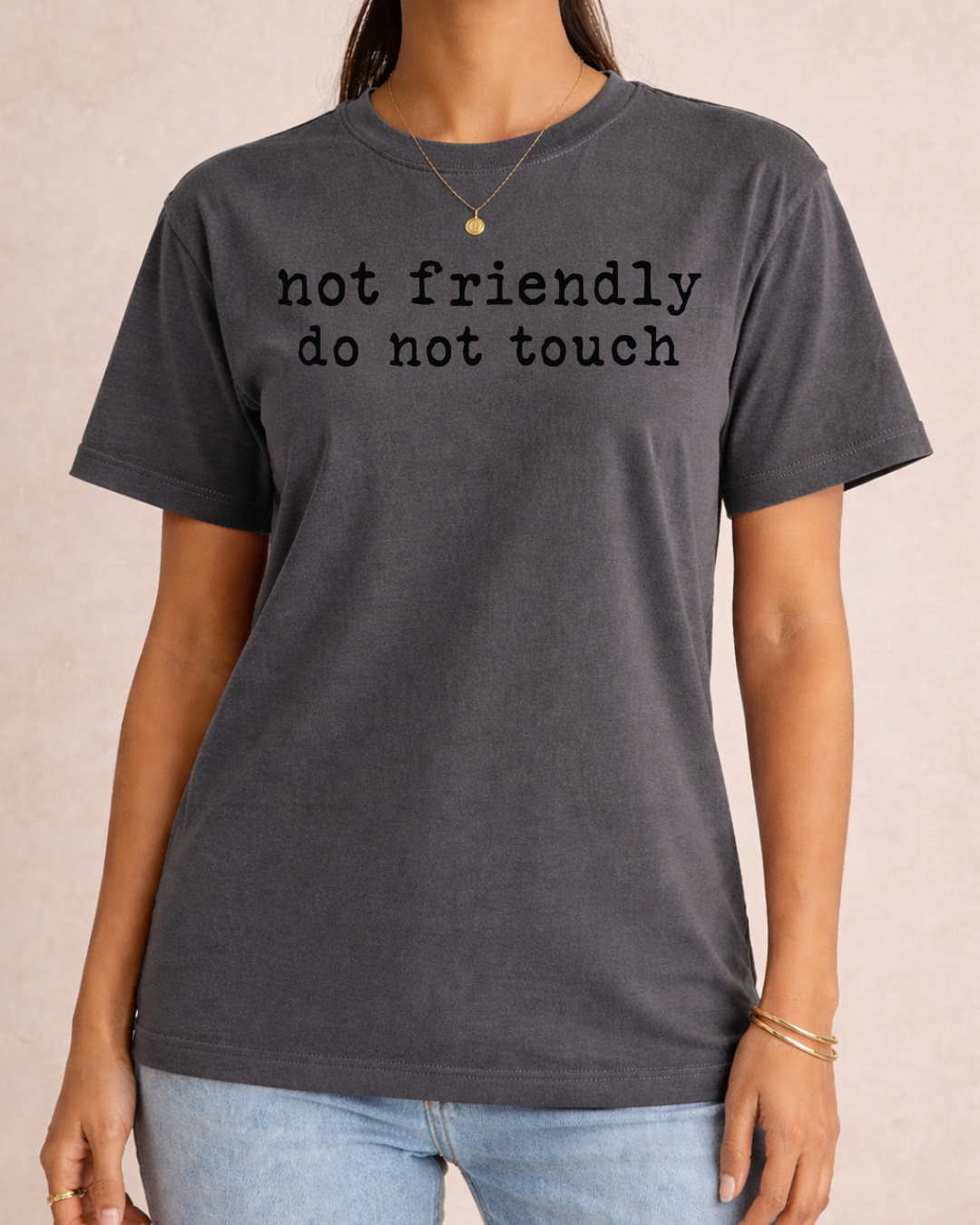 Not Friendly Do Not Touch Sarcastic T -  Comfort Color C1717 Graphic T shirt