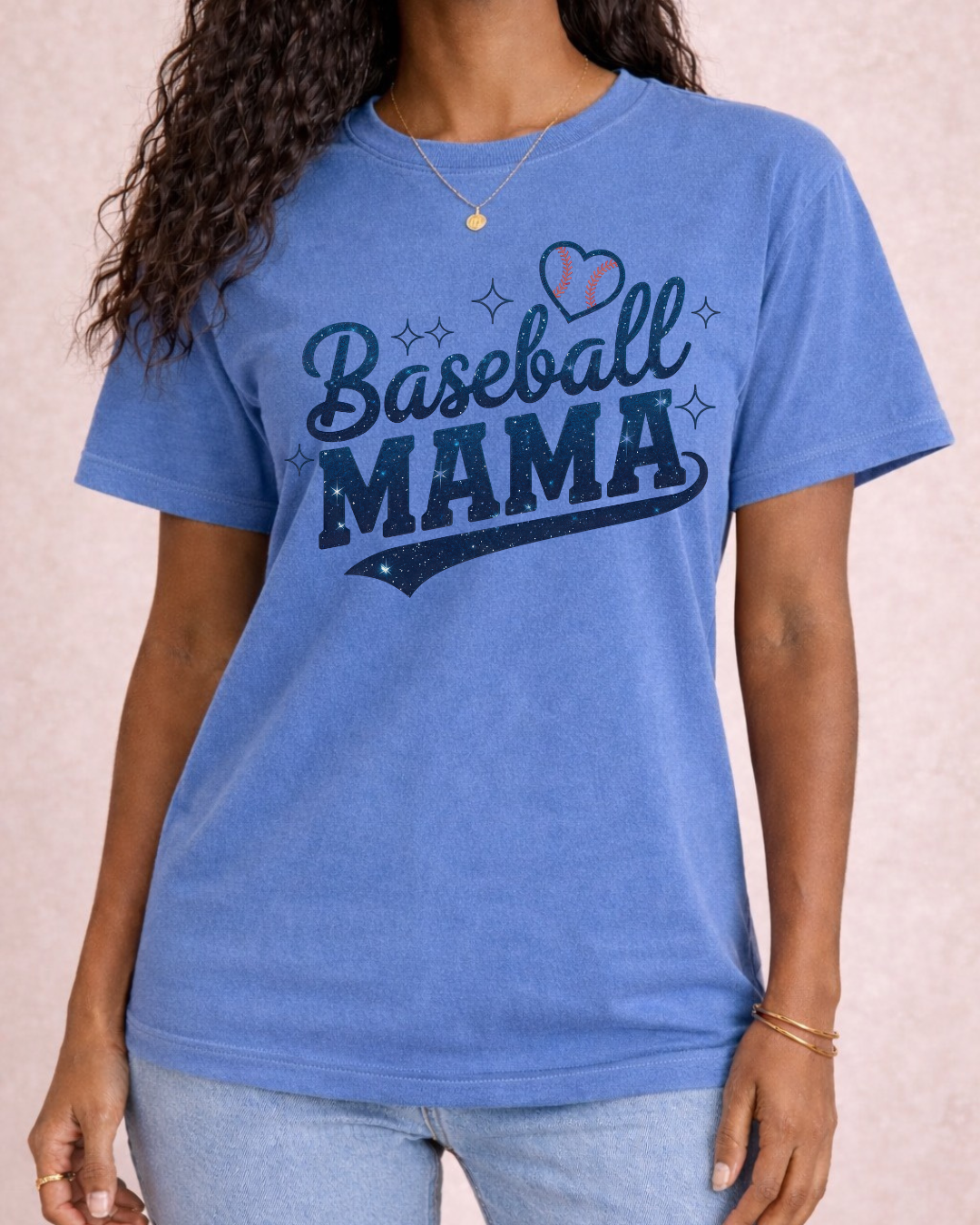 Retro "Baseball Mama" T -  Comfort Color C1717 Graphic T shirt
