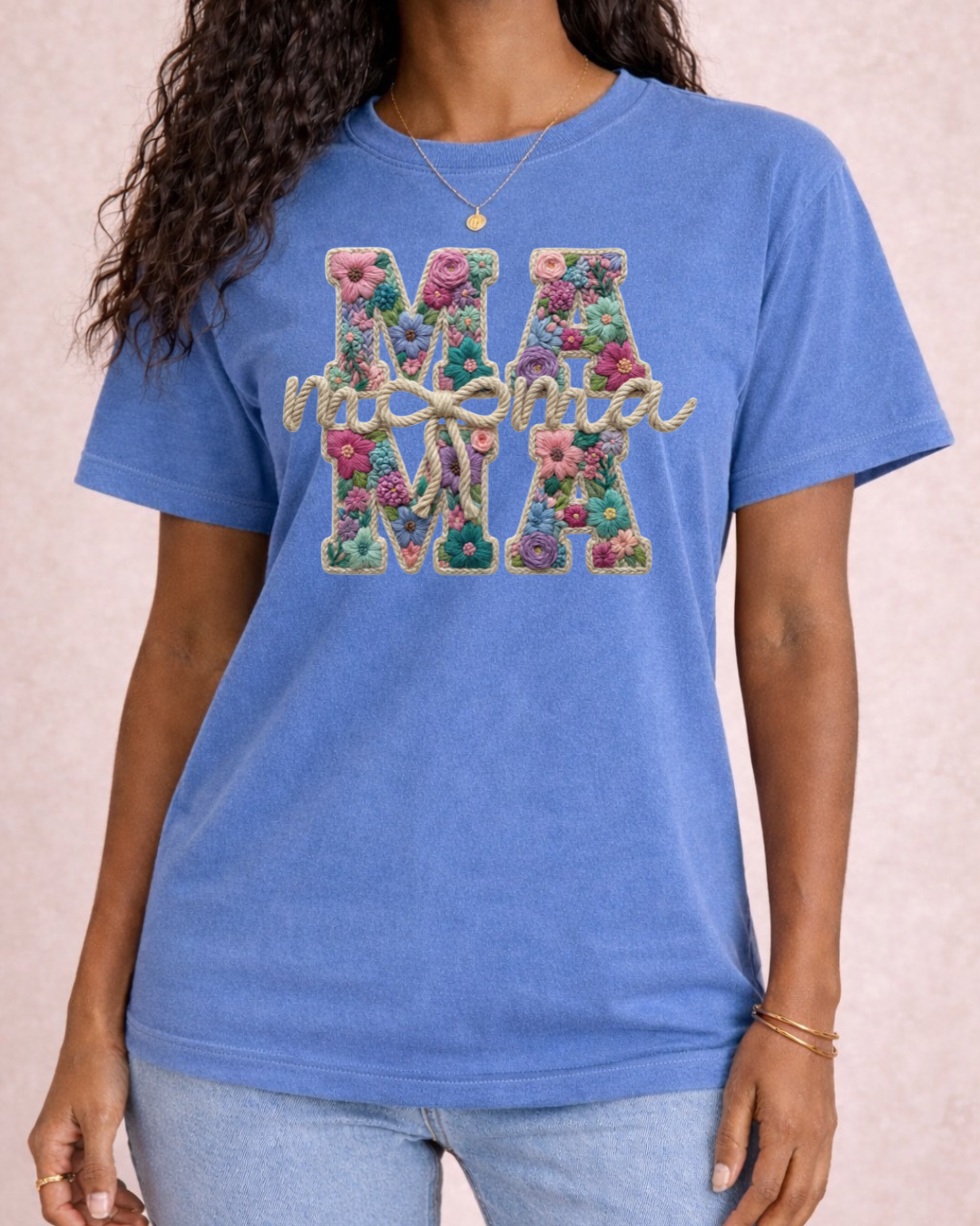 Floral Crochet Mama Graphic T