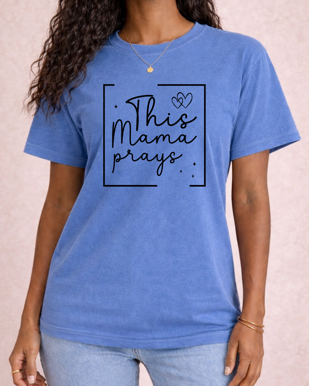 This Mama Prays | Religious Graphic T | Faith Based