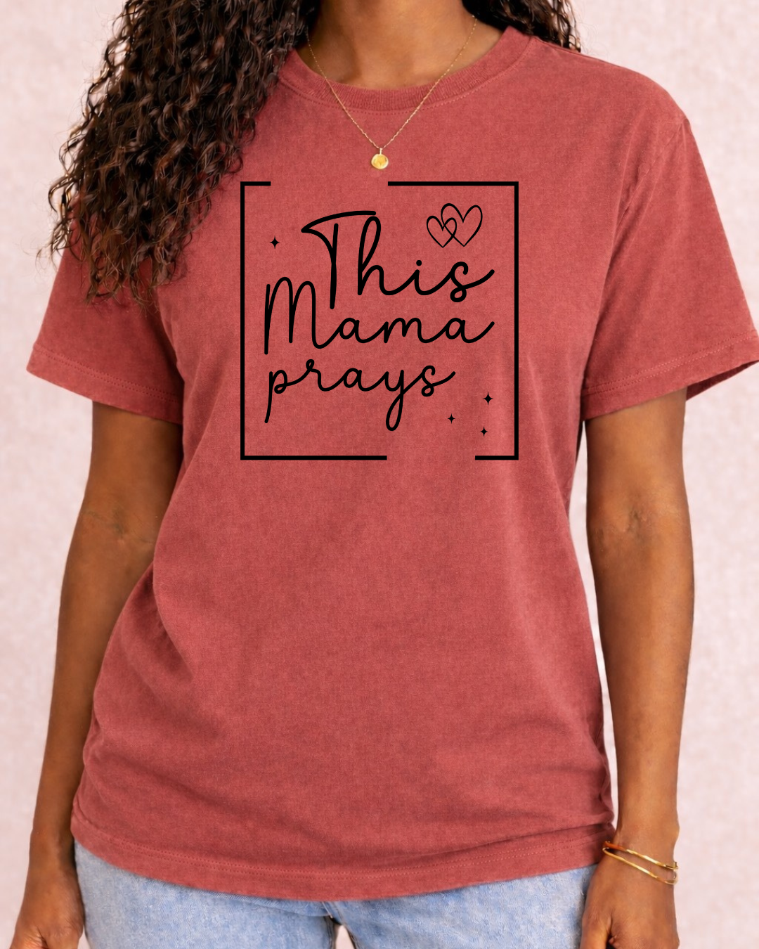 This Mama Prays | Religious Graphic T | Faith Based