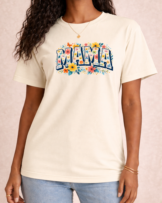 Floral Spring Collegiate MAMA Graphic T