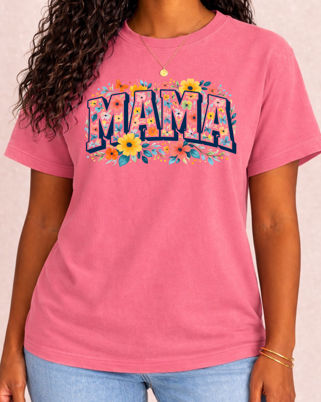 Floral Spring Collegiate MAMA Graphic T