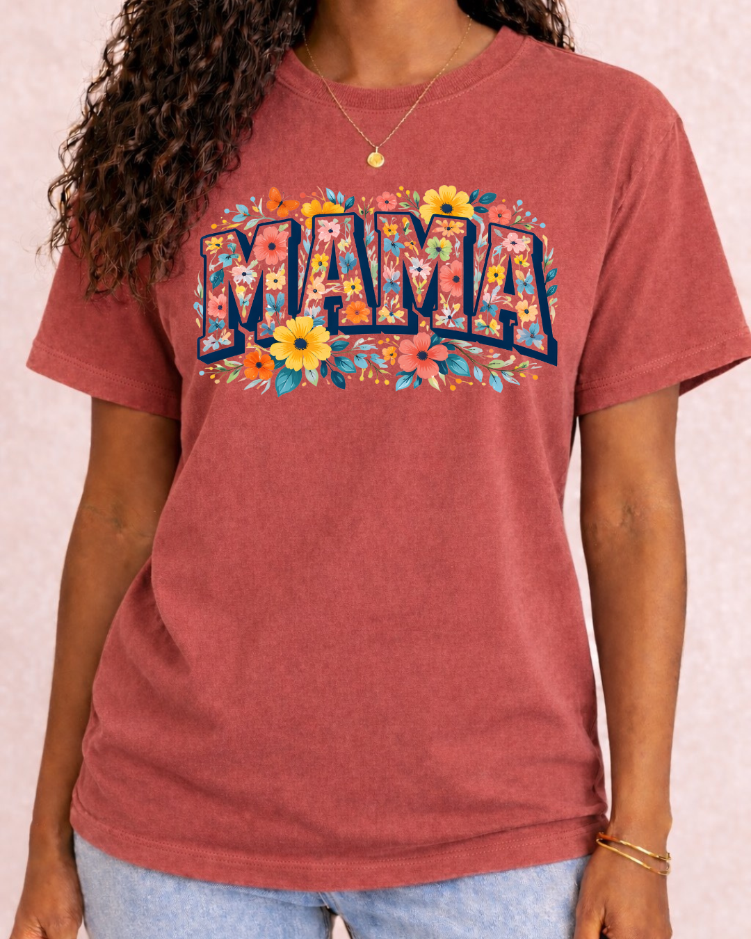 Floral Spring Collegiate MAMA Graphic T