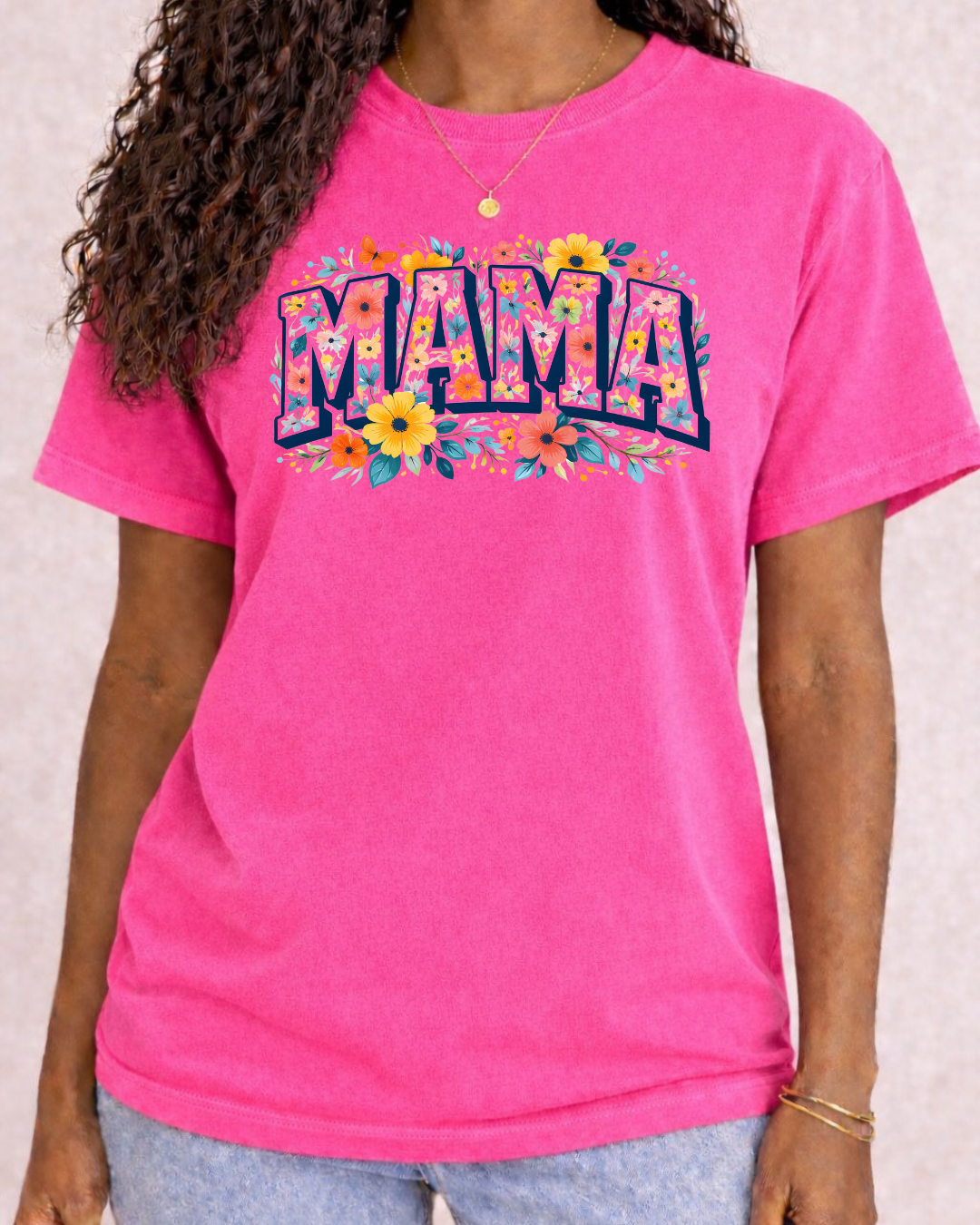 Floral Spring Collegiate MAMA Graphic T