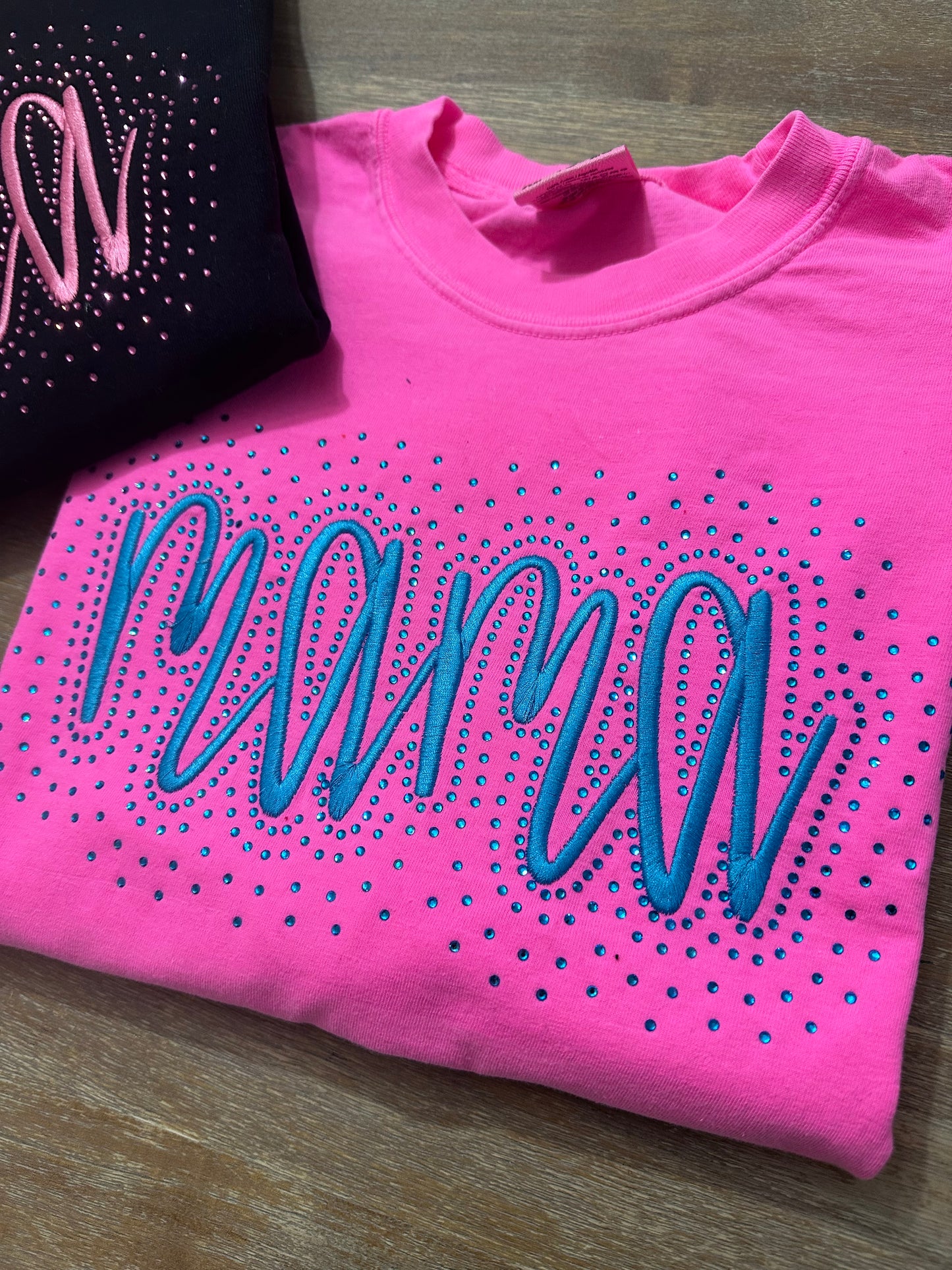 Custom MAMA Embroidered Bling Rhinestone Shirt / Sweatshirt