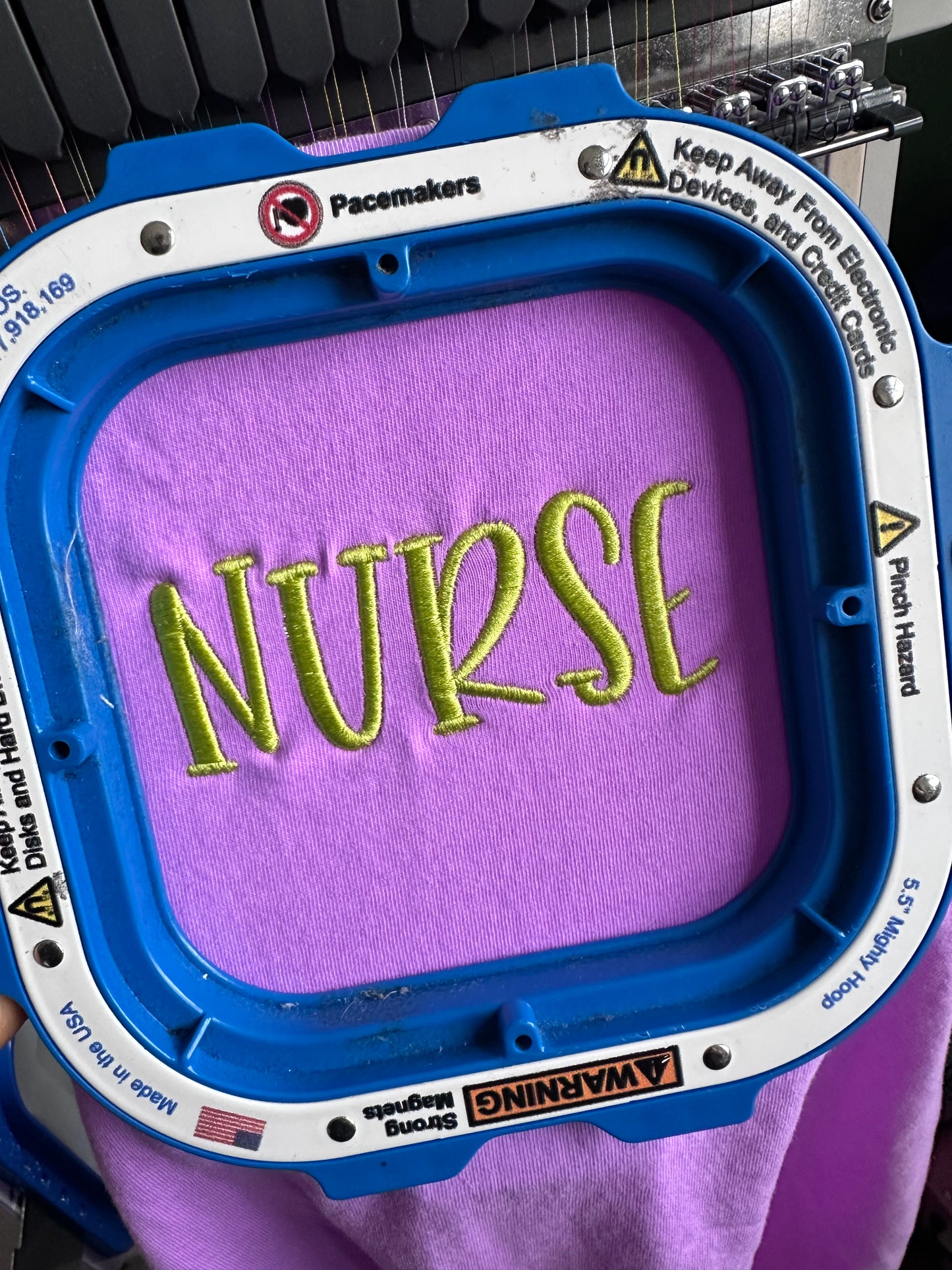 Personalized Nurse Left Chest Farmhouse Script Embroidered Neon Comfort Colors C1717 Shirts