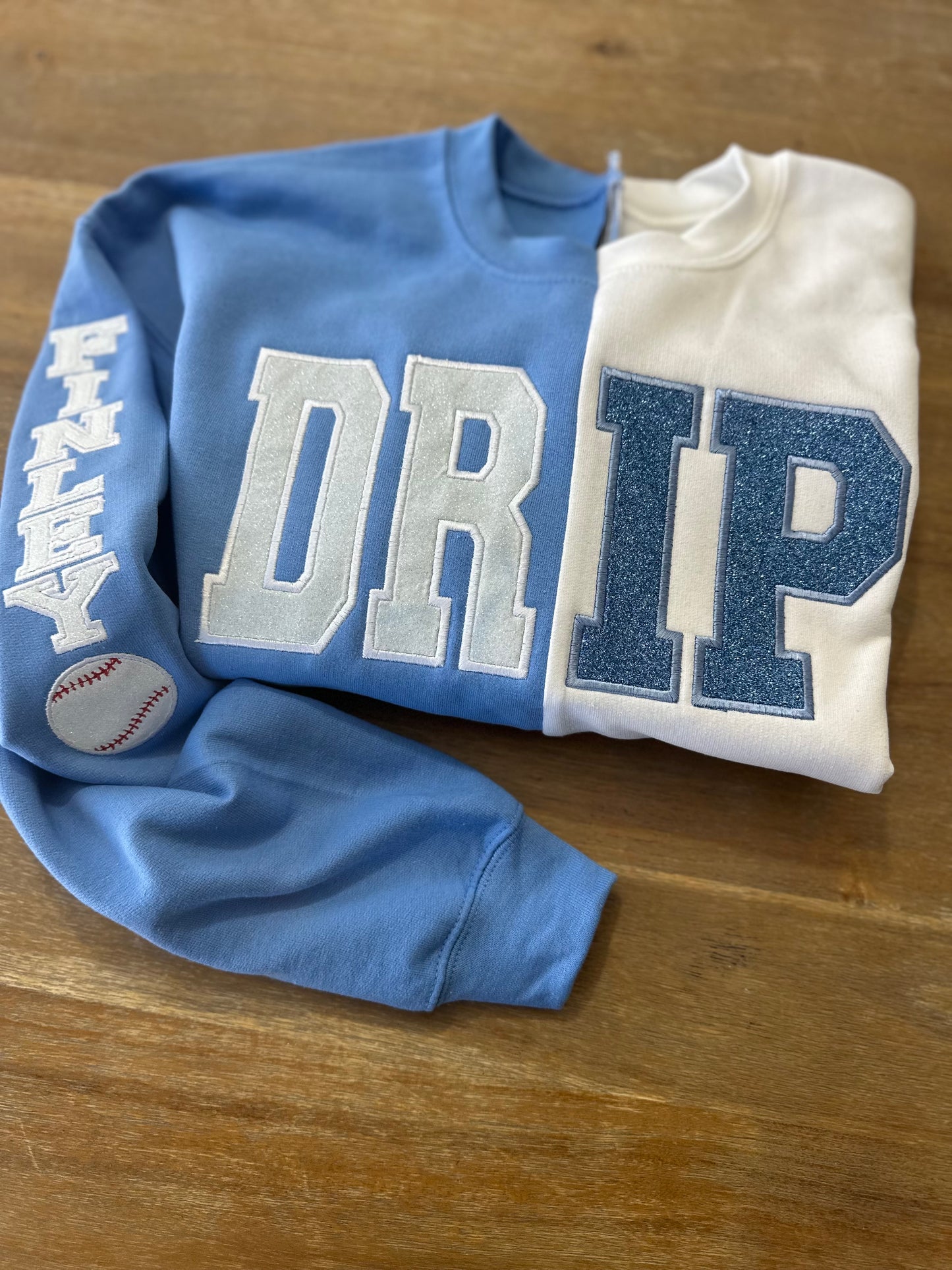 Custom Two Tone Split Embroidered Mascot Sweatshirt