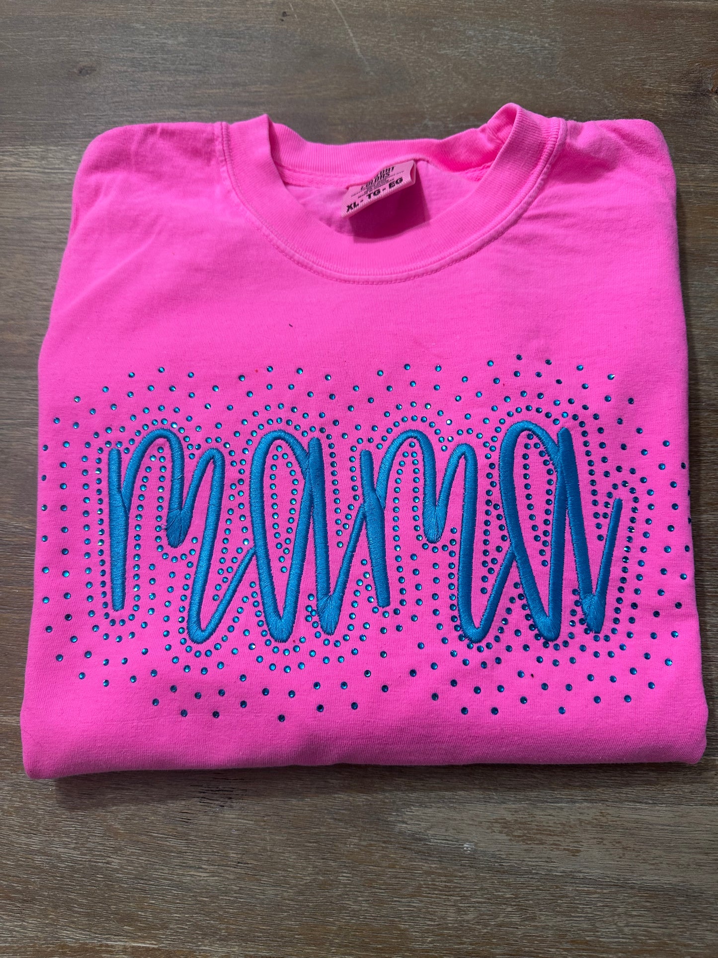 Custom MAMA Embroidered Bling Rhinestone Shirt / Sweatshirt
