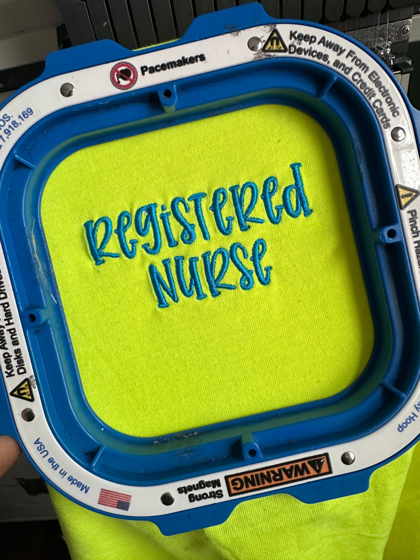 Personalized Nurse Left Chest Farmhouse Script Embroidered Neon Comfort Colors C1717 Shirts