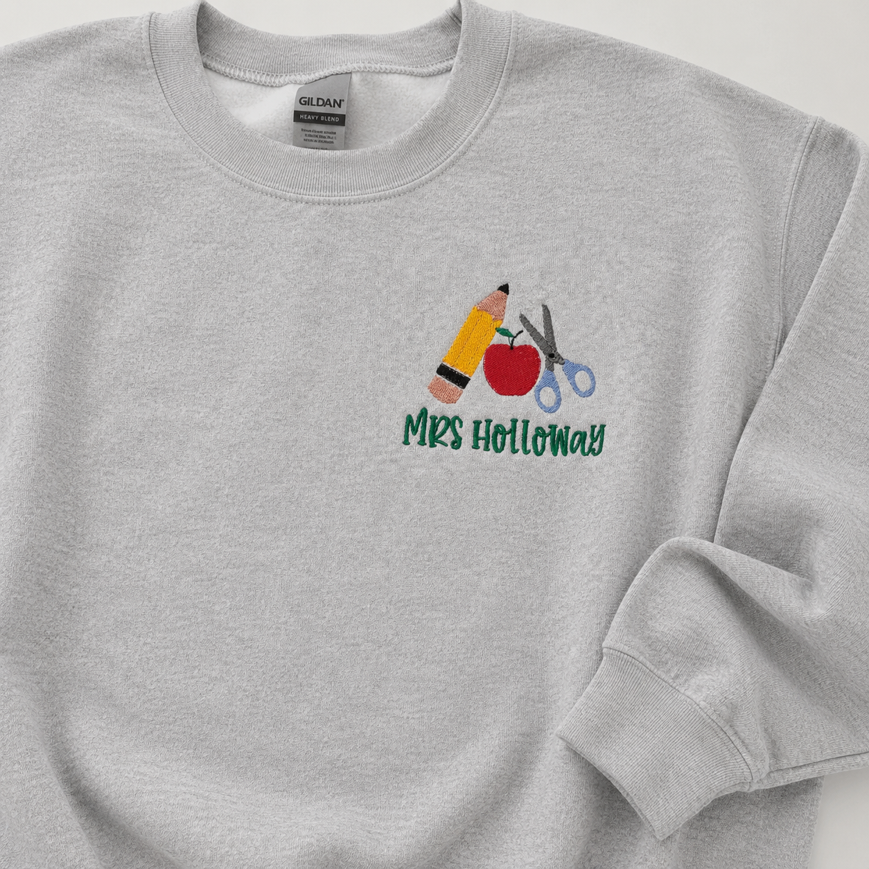 Back To School Embroidered Crewneck Gildan 1800 Sweater