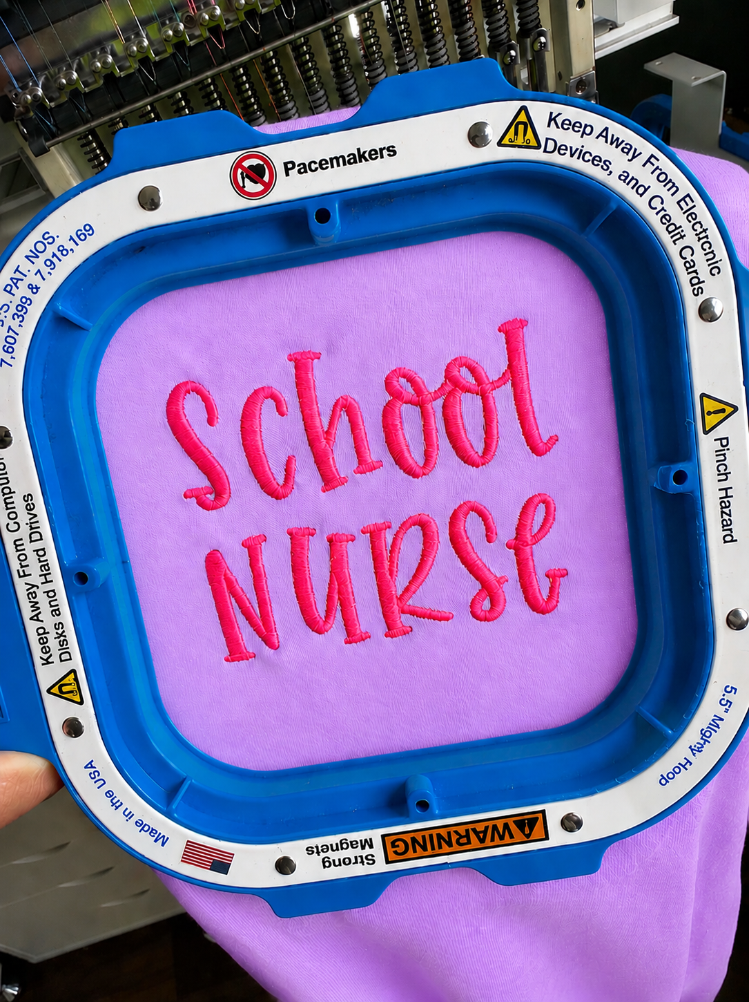 Personalized Nurse Left Chest Farmhouse Script Embroidered Neon Comfort Colors C1717 Shirts