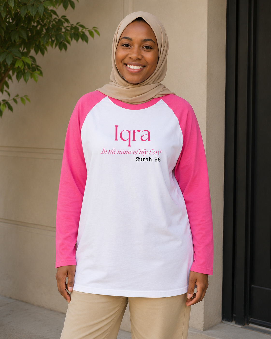 Iqra - Read Gildan 5700 Raglan Shirt