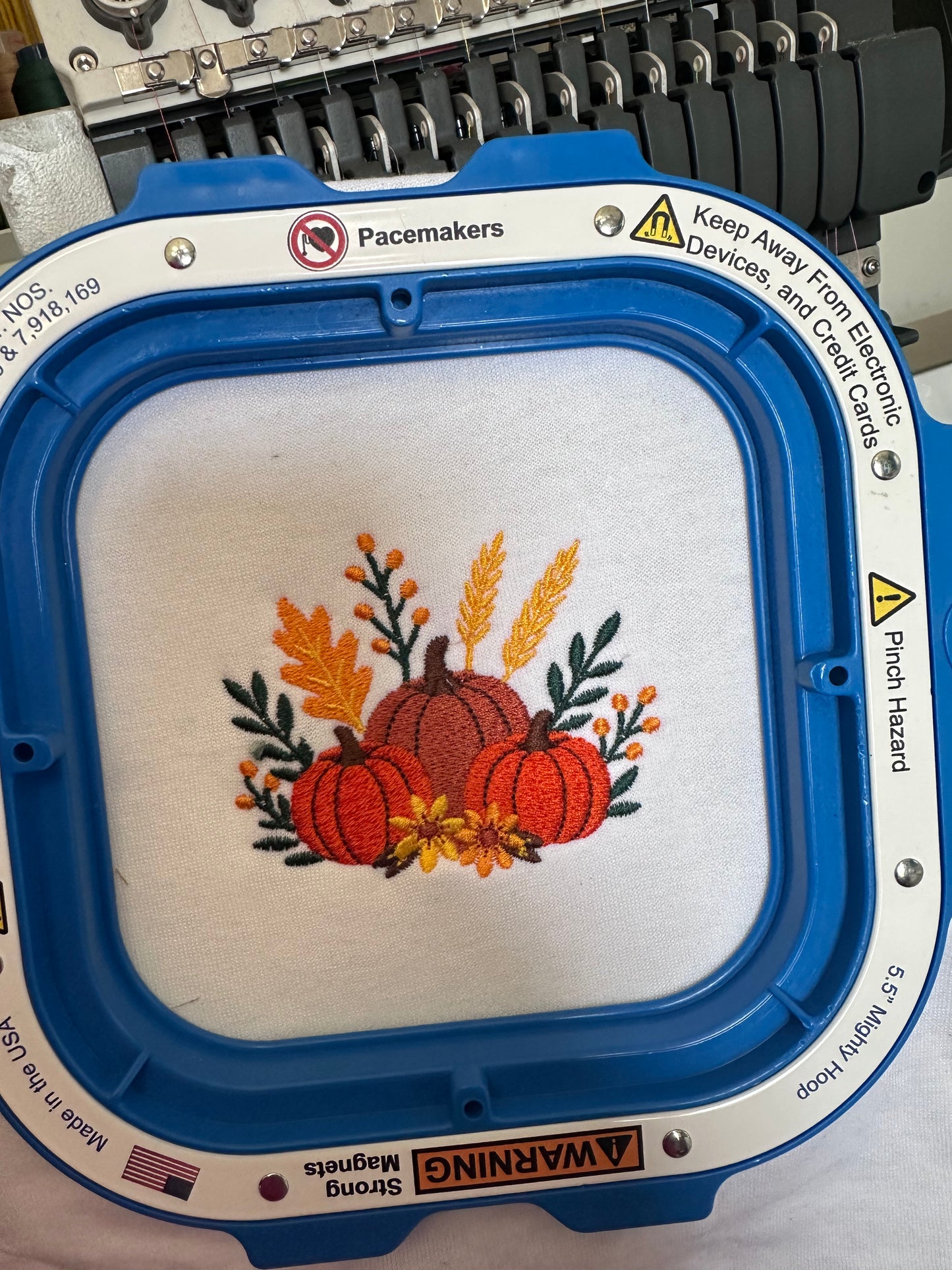 Fall Embroidered Comfort Colors Pumpkin Pocket T Shirt