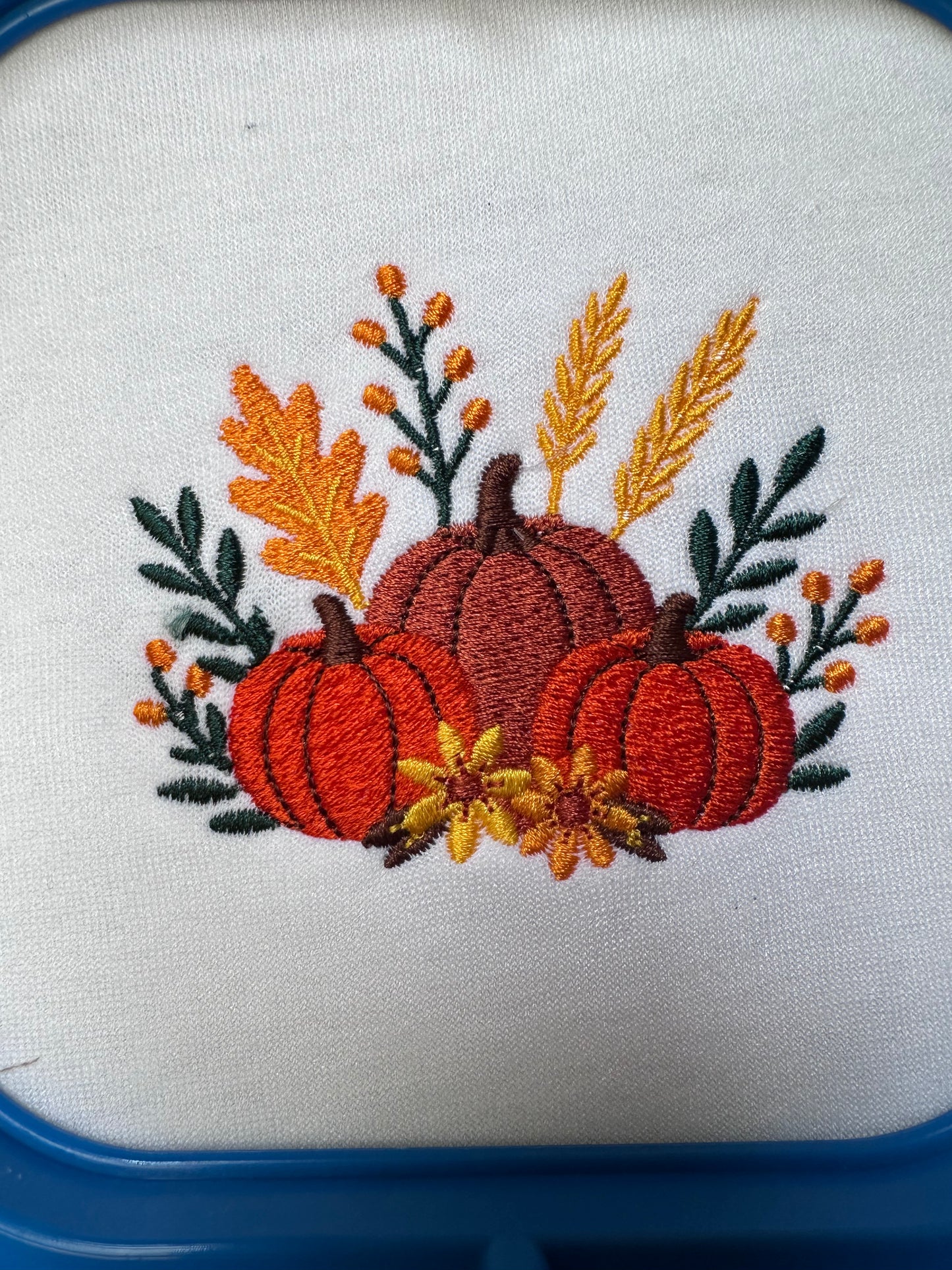 Fall Embroidered Comfort Colors Pumpkin Pocket T Shirt