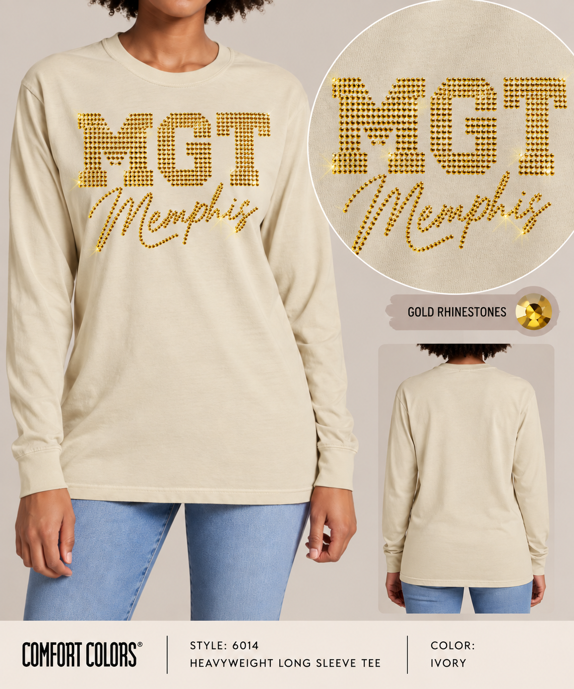 MGT Memphis Rhinestones Long Sleeve T