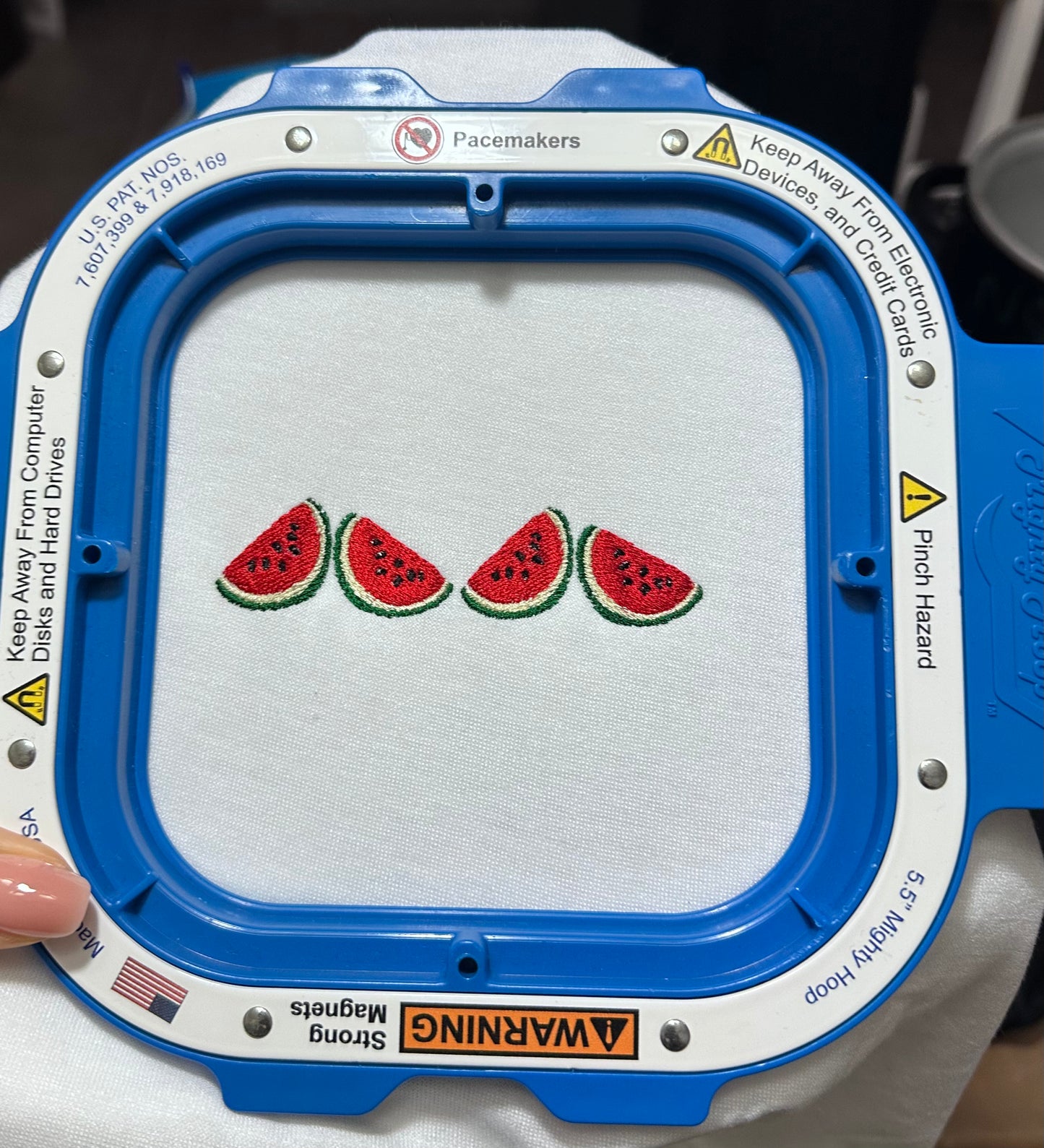 Watermelon Embroidered Comfort Colors Pocket T Shirt