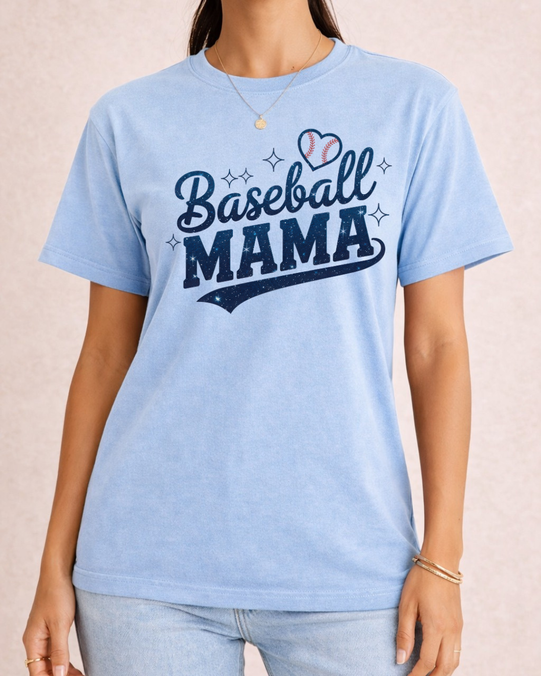 Retro "Baseball Mama" T -  Comfort Color C1717 Graphic T shirt